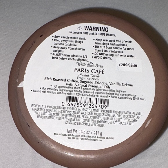 Bath & Body Works White Barn Paris Café Candle 14.5 oz 3 wick Coffee scents NIP - Picture 3 of 3